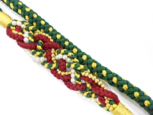 未使用品　正絹　振袖用　手組帯締め